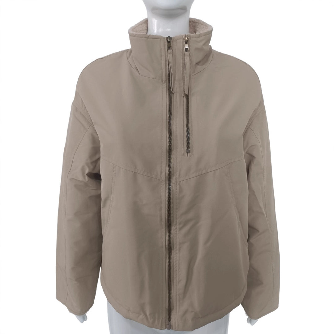 Women's lightweight padded transitional jacket with stand-up collar and teddy lining Mune Fashion