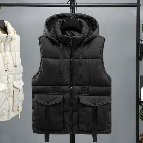 Men's Practical Padded Gilet with Hood Mune Fashion