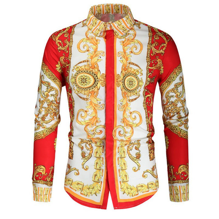 Men's Luxury Shirt with Impressive Baroque Pattern Mune