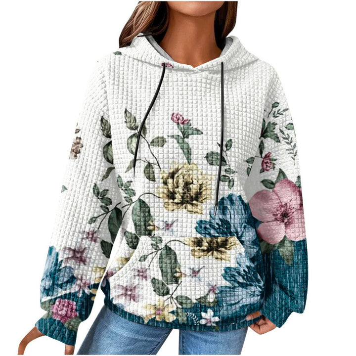 Women’s Fashionable Hooded Sweater in Checkered Design Mune Fashion