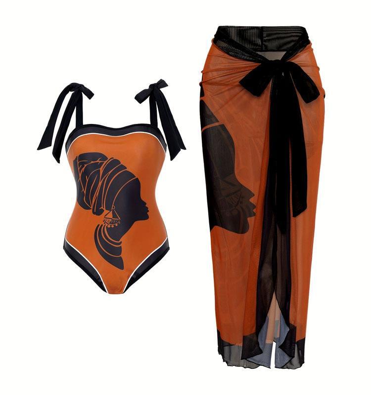 Women's swimsuit set with transparent skirt and individually adjustable straps Mune Fashion
