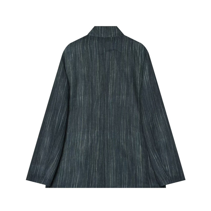 Women's Wide Leg Marlene Trousers with Pleat and Fine Pinstripe Mune Fashion