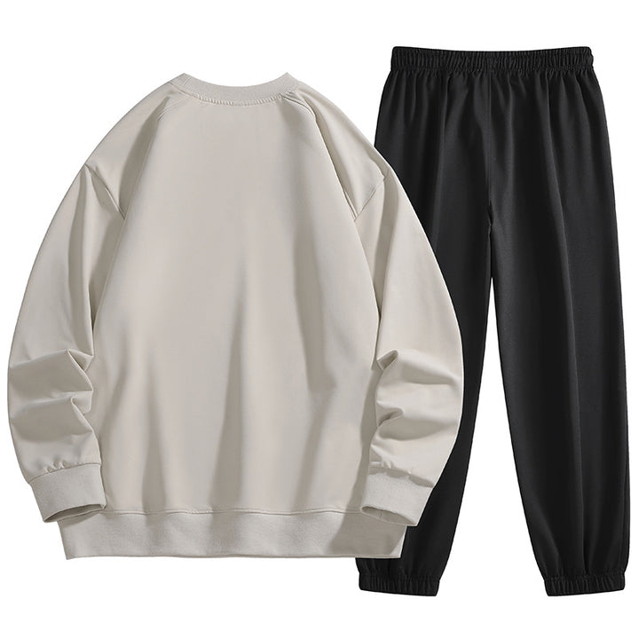 Men's casual training set made of breathable functional fabric with round neck and elastic waistband and ankle cuff Mune Fashion