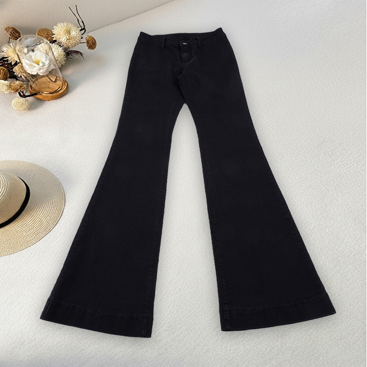 Women's high-waisted flared pants with figure-enhancing waistline and wide leg Mune Fashion
