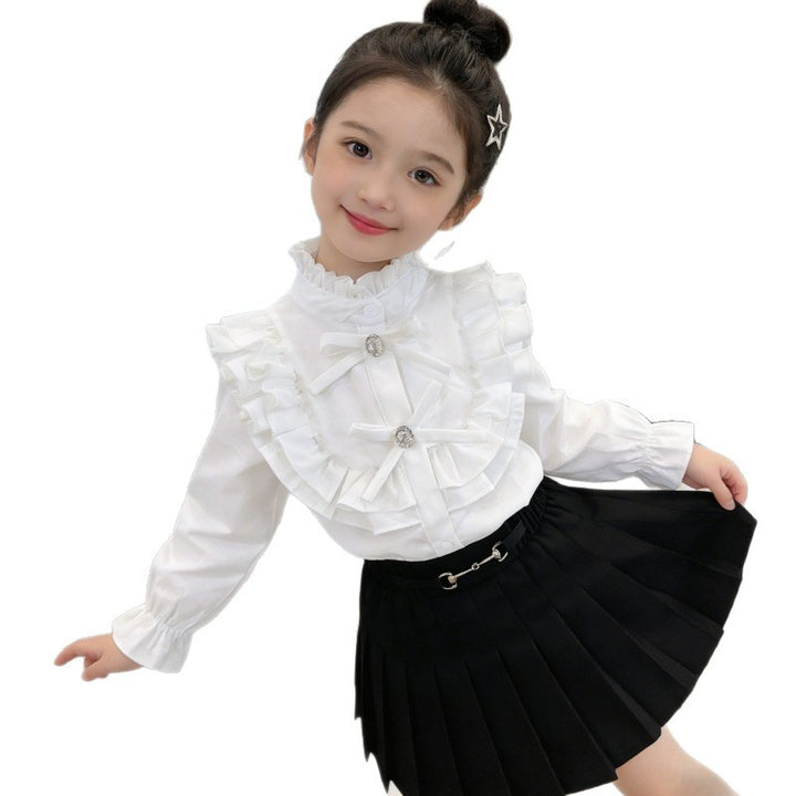 Girls' elegant blouse with ruffles and frill details Mune Fashion