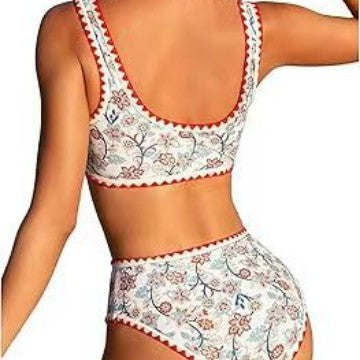 Women's High-Waisted Bikini Set with Floral Design Mune Fashion
