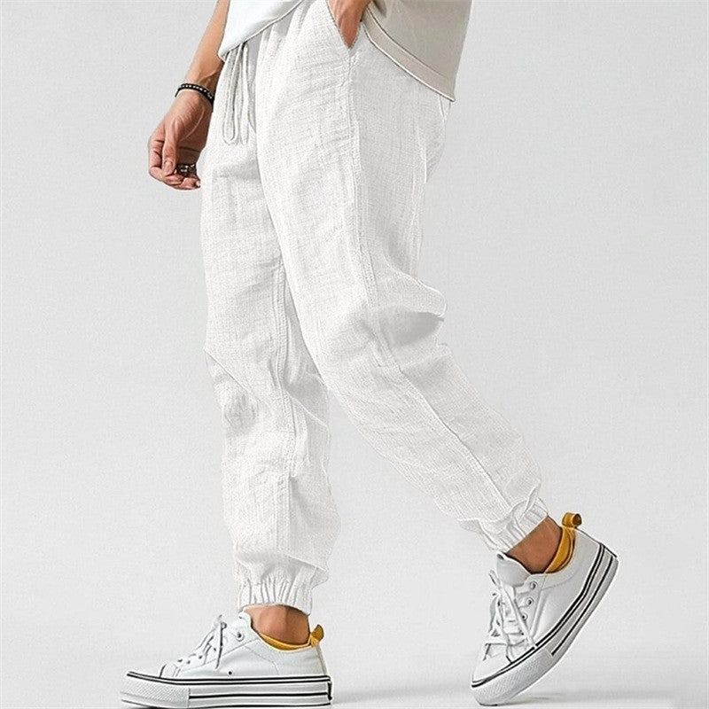 Men's Lightweight and Comfortable Linen Jogging Pants Mune Fashion