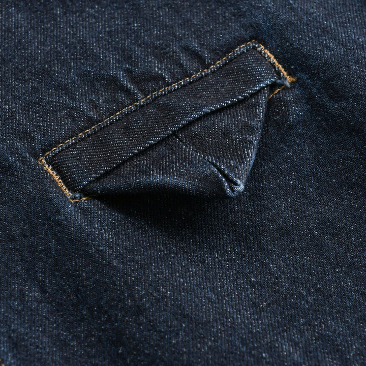 Men's denim overshirt in worker style with concealed button placket Mune Fashion