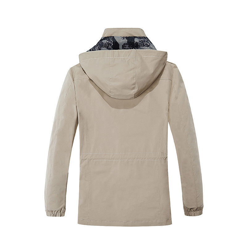 Men's lightweight field parka with hood camouflage-padded interior lining and multifunctional pockets Mune Fashion