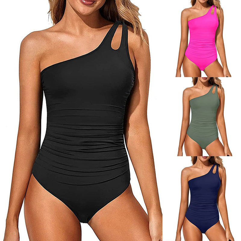 Women's Asymmetrical Swimsuit with Ruffle Details Mune Fashion