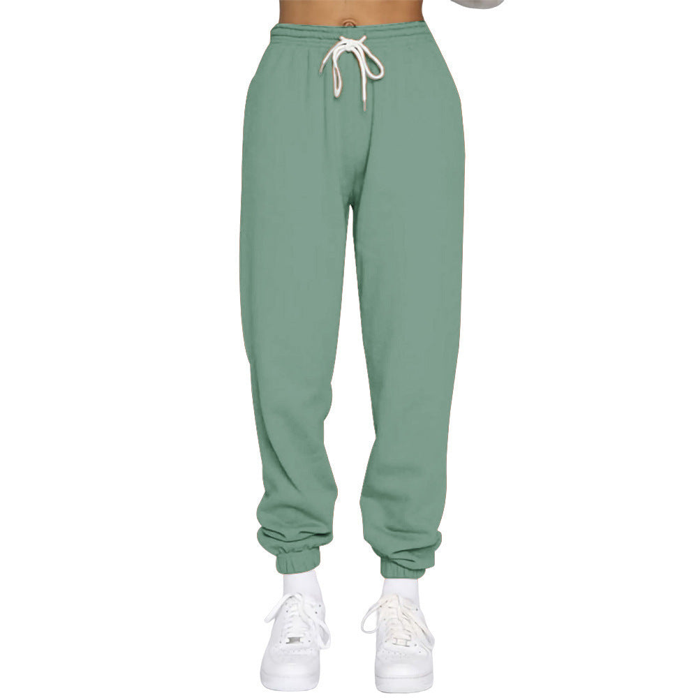 Women nan High-Waist Relax-Jogging Pants with elastic comfort waistband, drawstring and ribbed ankle cuffs Mune Fashion