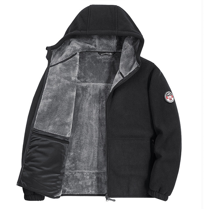 Men's fleece jacket with hood and teddy lining Mune Fashion