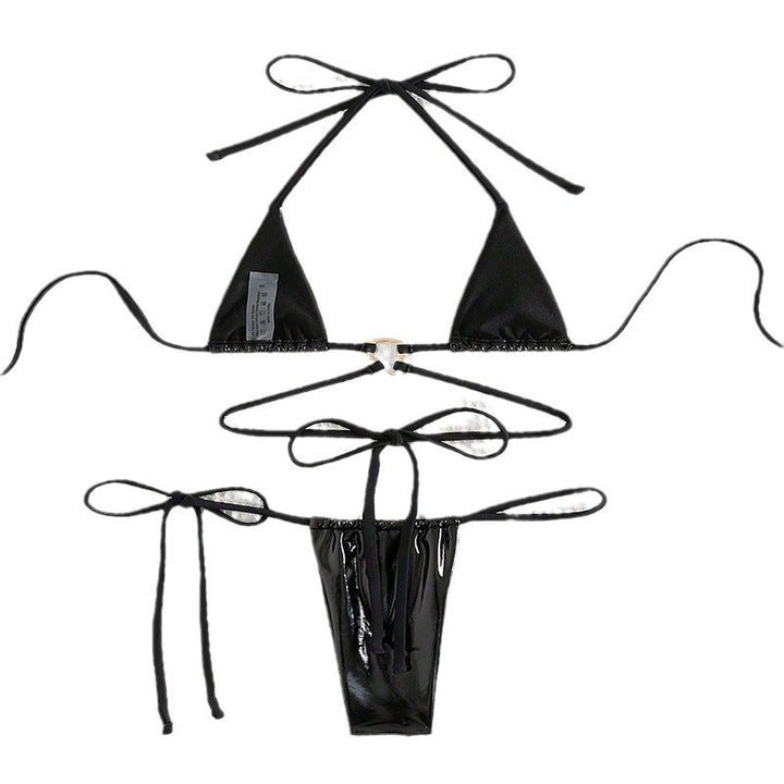 Women's triangle bikini with sophisticated ring detail and adjustable straps Mune Fashion
