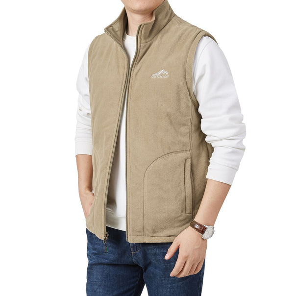 Men's Fleece Vest with High Collar Mune Fashion