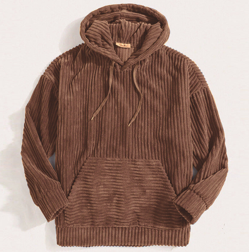 Unisex nano ribbed velvet hoodie with hoodie and kangaroo pocket Mune Fashion
