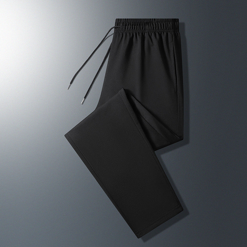 Women's sporty training pants with elastic cuffs