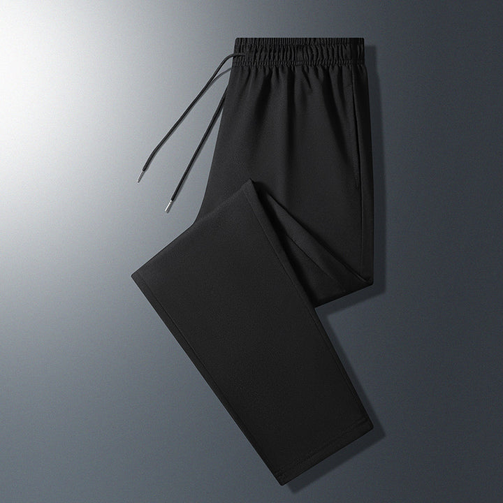 Women's sporty training pants with elastic cuffs