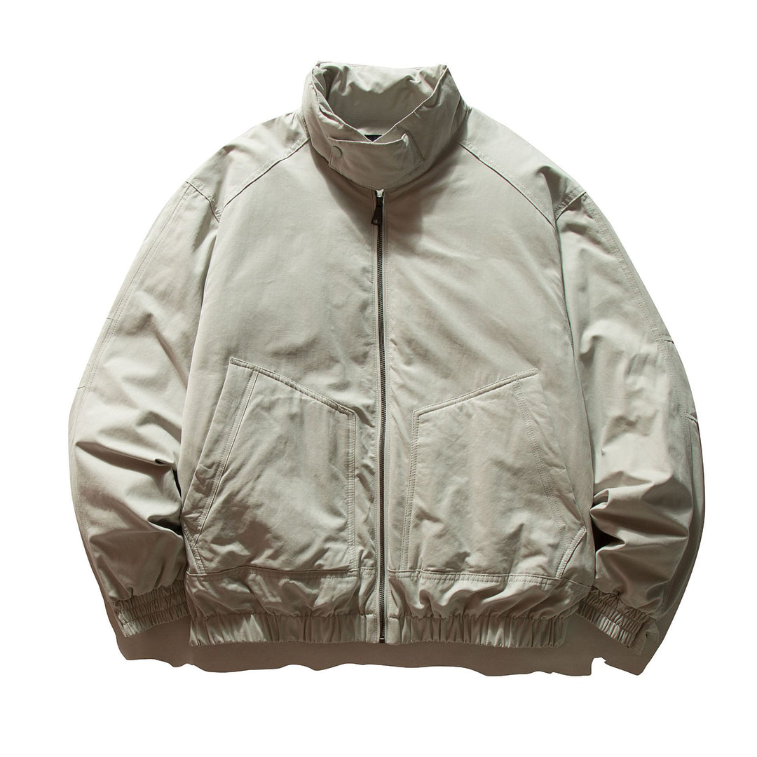 Men's padded bomber jacket with high stand-up collar and elastic hem Mune Fashion