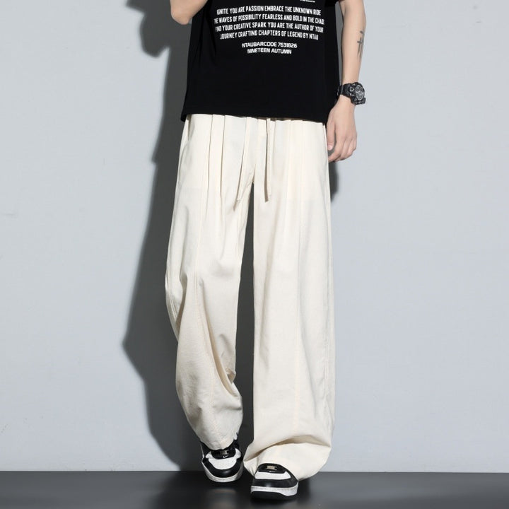 Women Wide Layered Lounge Pants with Cargo Details & Elastic Drawstring Mune Fashion