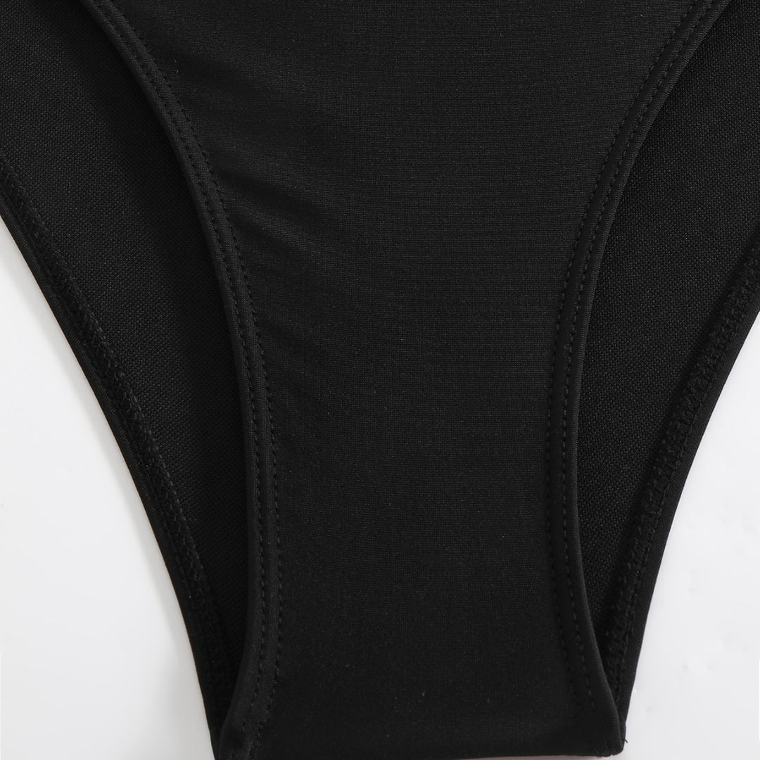 Women's high-cut swimsuit with fashionable pattern Mune Fashion