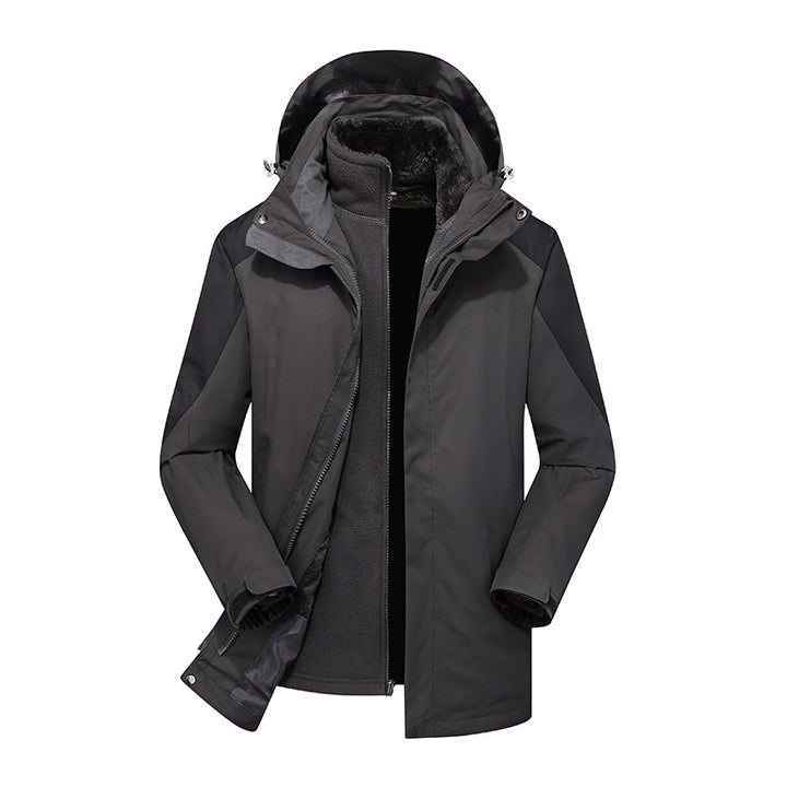Ladies Modular Softshell Rain Jacket with Removable Fleece Inner Jacket and Adjustable Hood Mune Fashion