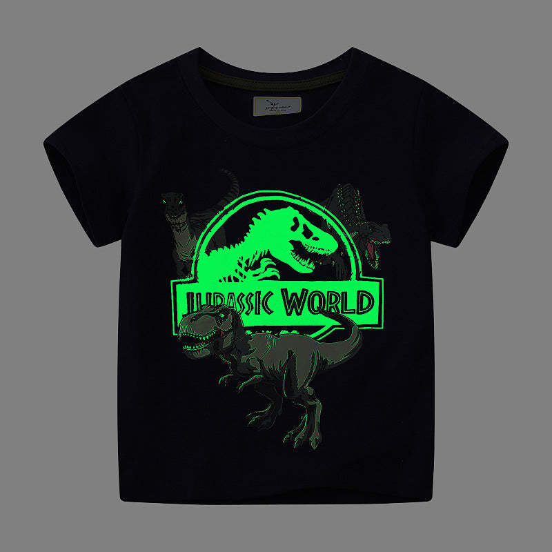 Boys T-shirt with glowing dinosaur design Mune Fashion