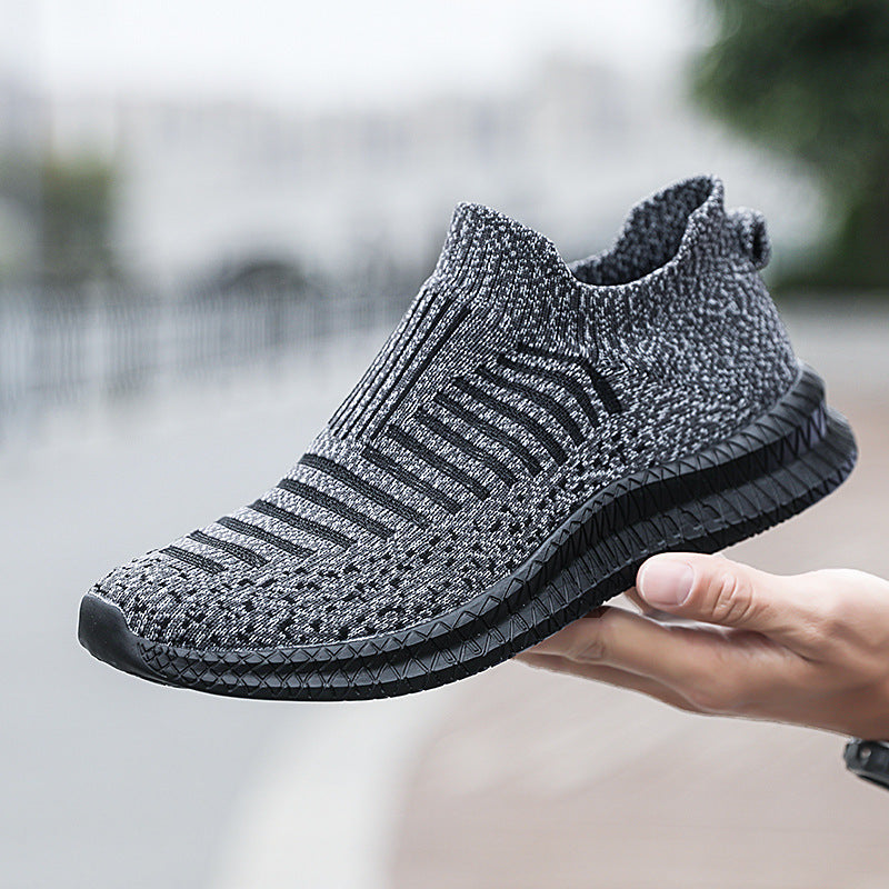 Unisex nan Slip-on knitted trainers with shape-retaining sock shaft, responsive lightweight sole and slip-resistant profile edge Mune Fashion