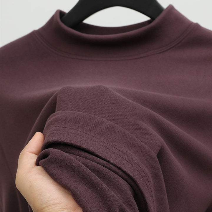 Women's Fashion Top with Stand Collar Mune Fashion