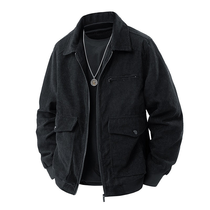 Men's Fashionable Cord Jacket with Practical Pockets Mune Fashion