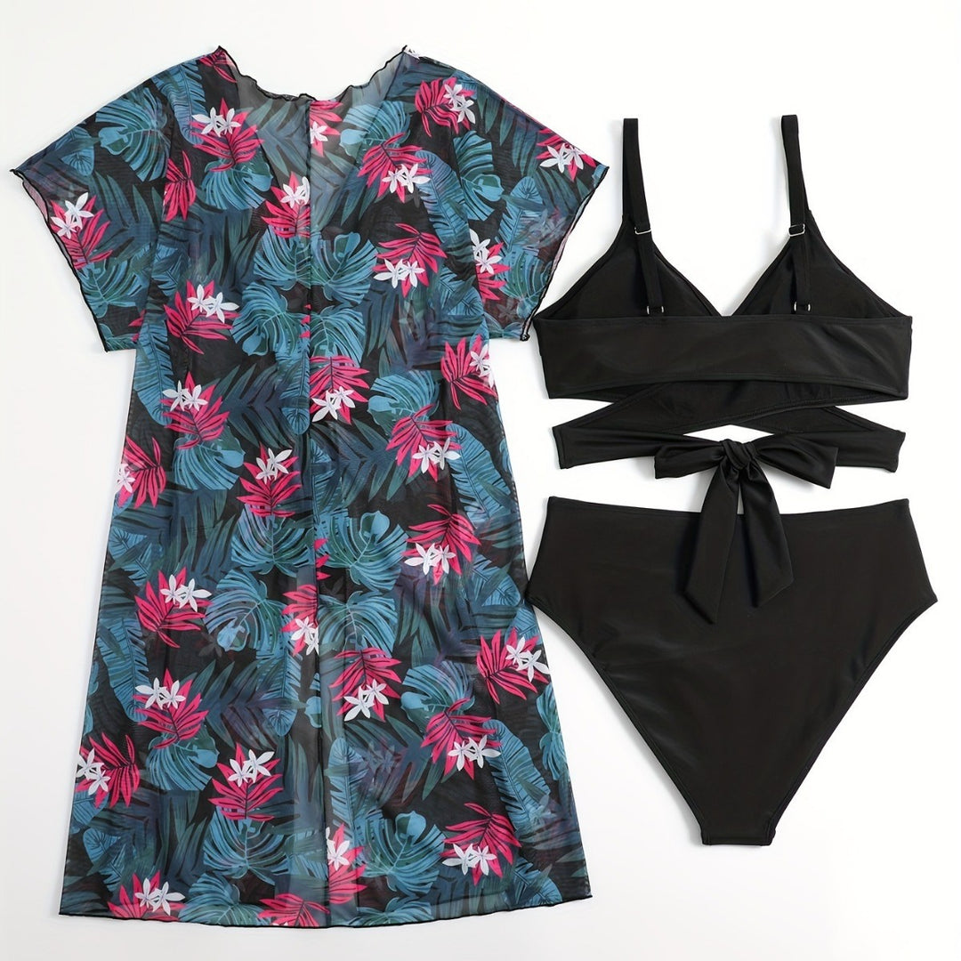 Women's Wrap Dress and Bikini Set Mune Fashion