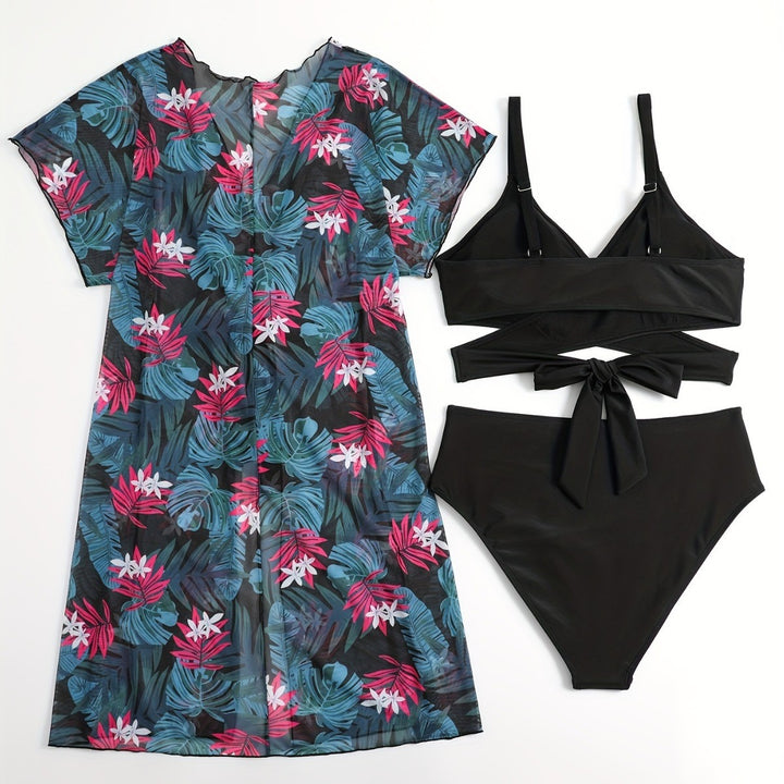 Women's Wrap Dress and Bikini Set Mune Fashion