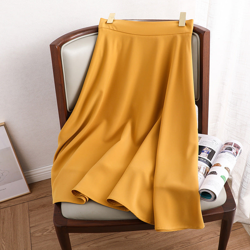 Women Elegant Midi Skirt with Flared Cut Mune Fashion