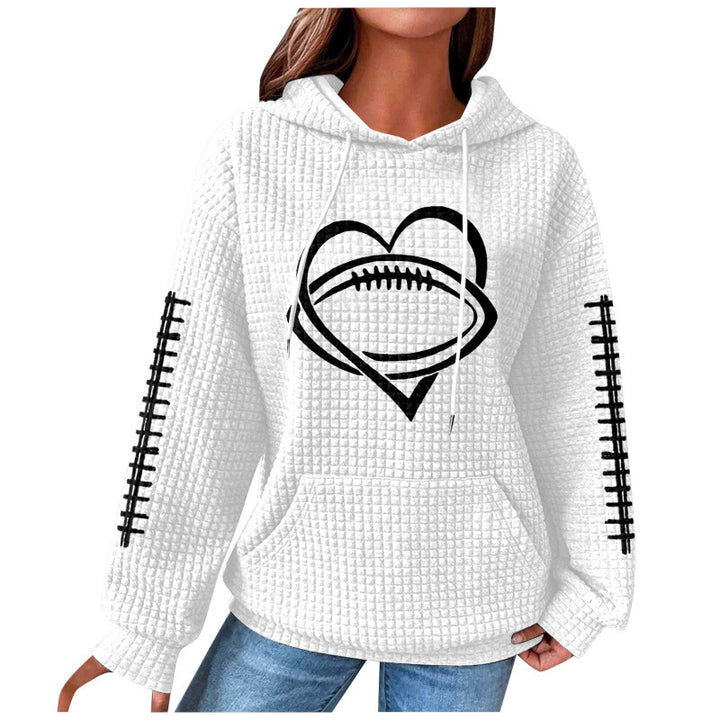 Women Comfortable Hoodie with Heart Design Mune Fashion