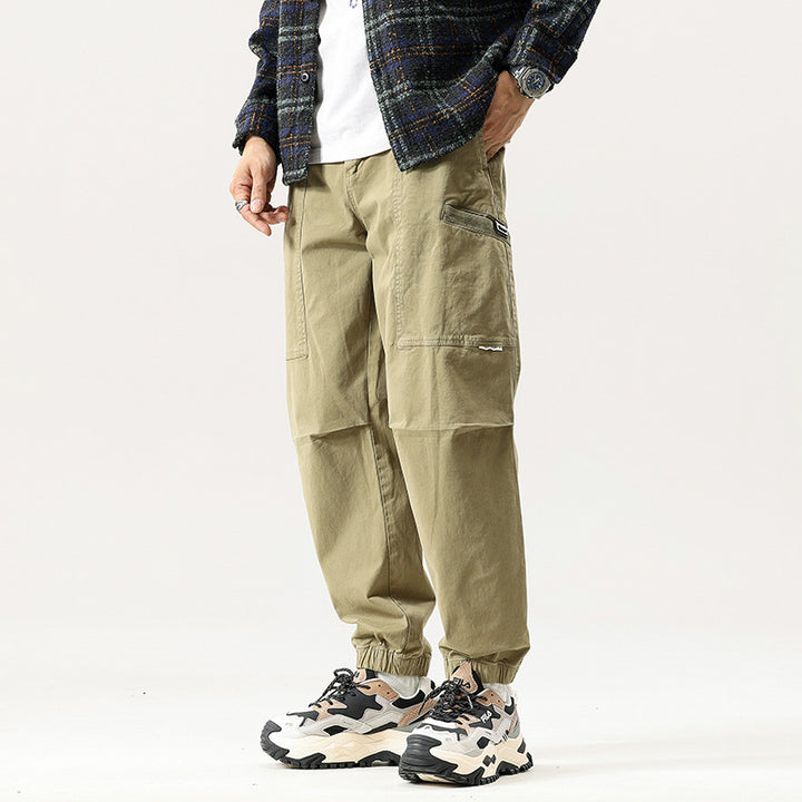 Men's Relaxed Tactical Cargo Jogger with Knee Panels and Elastic Cuffs Mune Fashion