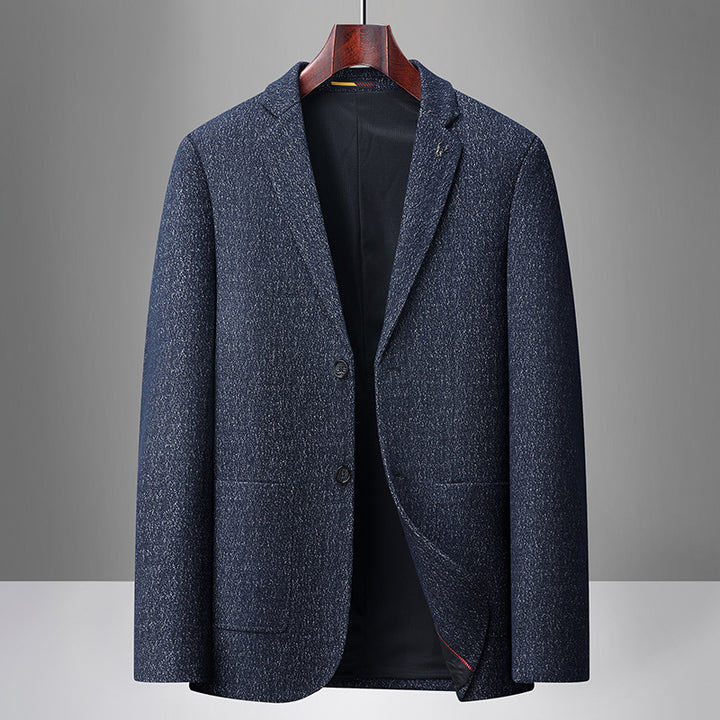 Men's Elegant Structured Business Blazer with Patch Pockets Mune Fashion