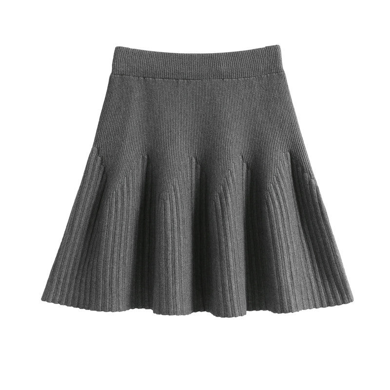Ladies Pleated Skirt with Soft Material and Elegant Wave Pattern Mune Fashion