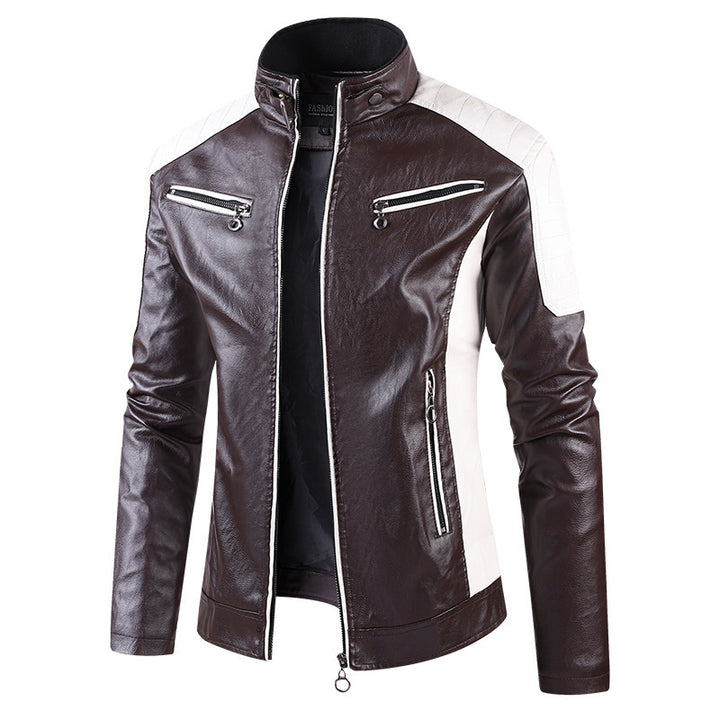 Men's Fashion Biker Jacket made of Faux Leather Mune Fashion