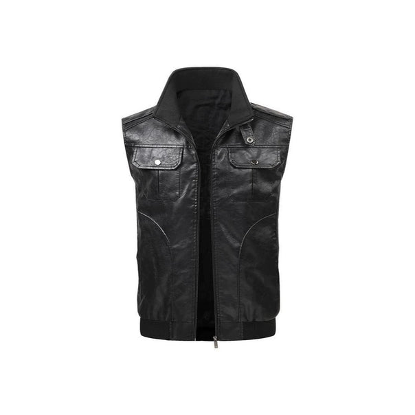 Men Robust Leather Vest Mune Fashion