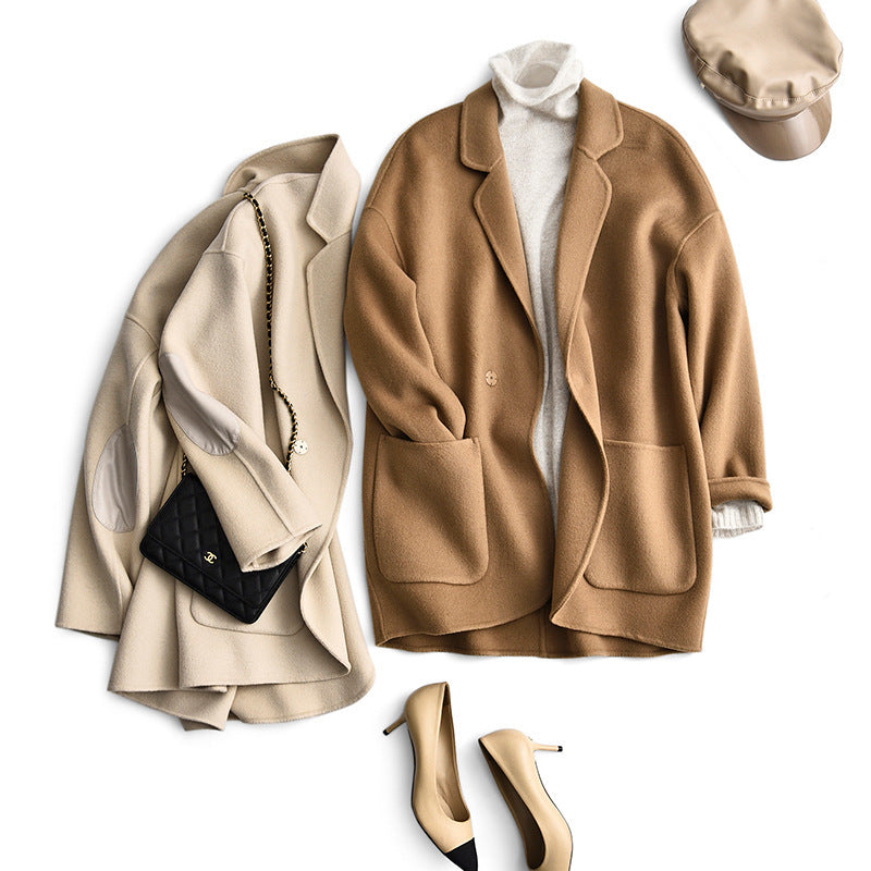 Women Oversized Wool Jacket Mune Fashion