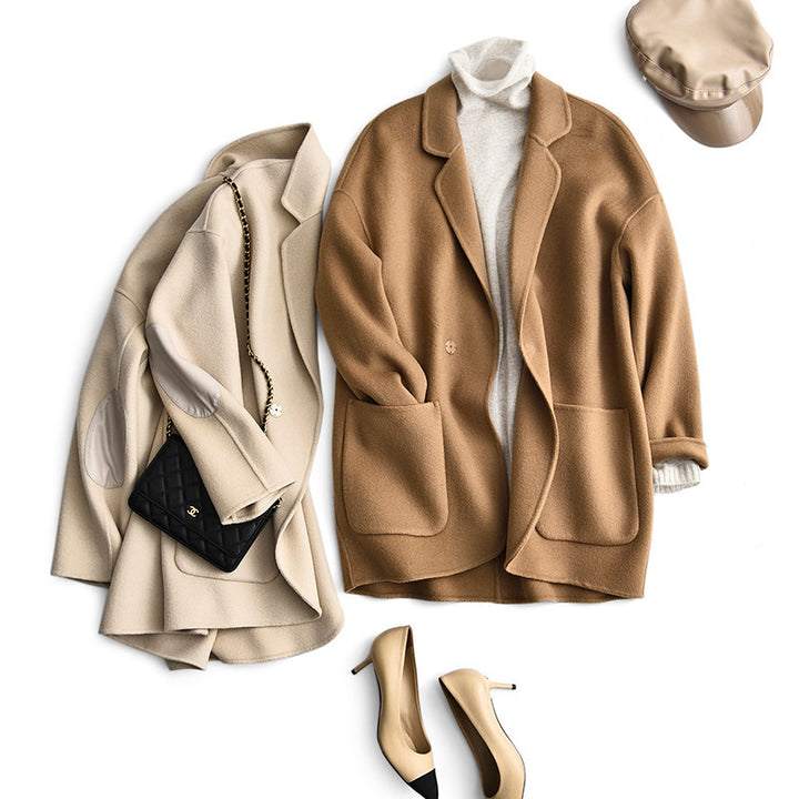 Women Oversized Wool Jacket Mune Fashion