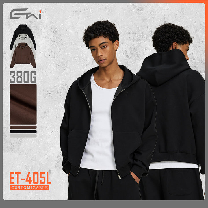 Unisex Boxy Hooded Jacket in Cropped Cut with Elastic Hem Mune Fashion