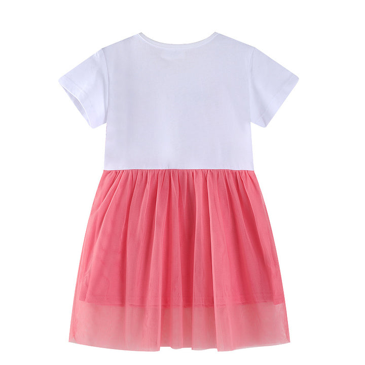 Girls tulle dress with floral embroidery design Mune Fashion