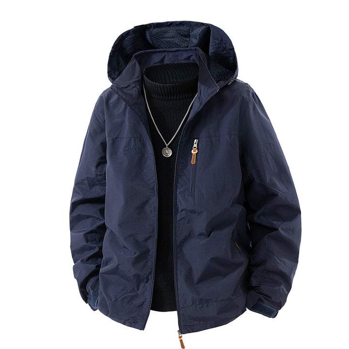 Men's outdoor jacket with hood and practical pockets Mune Fashion