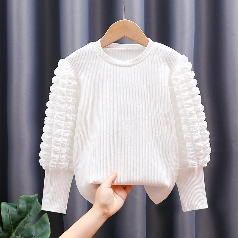 Women’s stylish sweater with voluminous ruffled sleeves Mune Fashion
