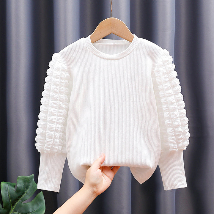 Women’s stylish sweater with voluminous ruffled sleeves Mune Fashion