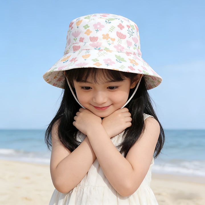 Unisex Children's Sun Hat with high UV protection adjustable chin strap and breathable cotton quality Mune Fashion