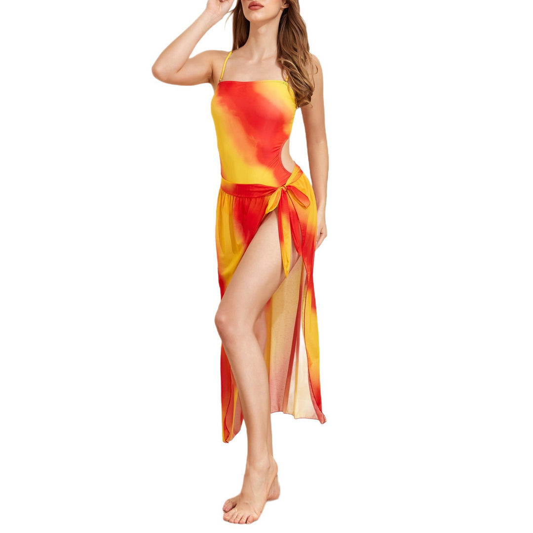 Women's Trendy Midi Dress with Loop Details Mune Fashion