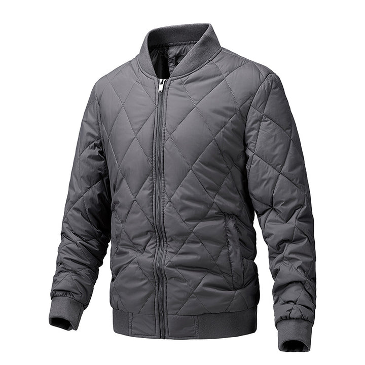 Men's Fashion Quilted Jacket with High Collar Mune Fashion