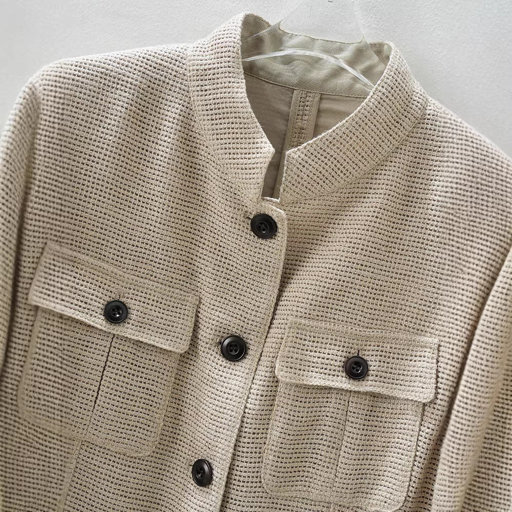 Women's Stylish Short Jacket with Pockets Mune Fashion
