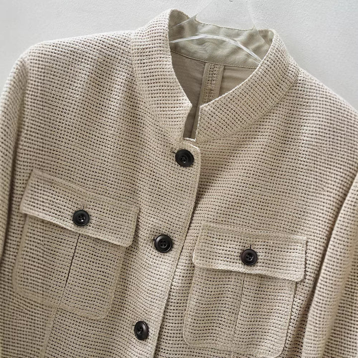 Women's Stylish Short Jacket with Pockets Mune Fashion